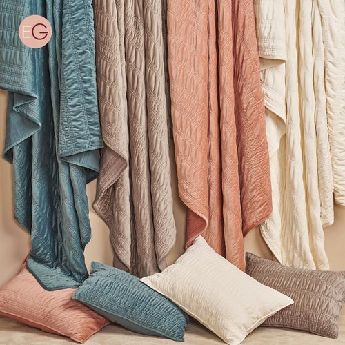Evergrace King Size Quilt Set - Luxury Ultra Soft Ruched Bedding with 2 Shams | Lightweight Vintage Textured Coverlet in Khaki Tan