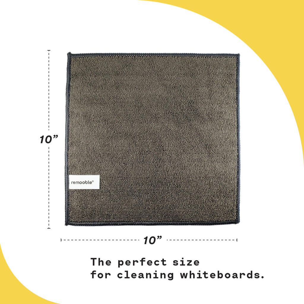 Remooble Microfiber Cleaning Cloth, Streak Free Whiteboard Cleaning Rags, Dry Erase Microfiber Towels, Pack of 12, Size 10 x 10 inch (25 x 25cm)