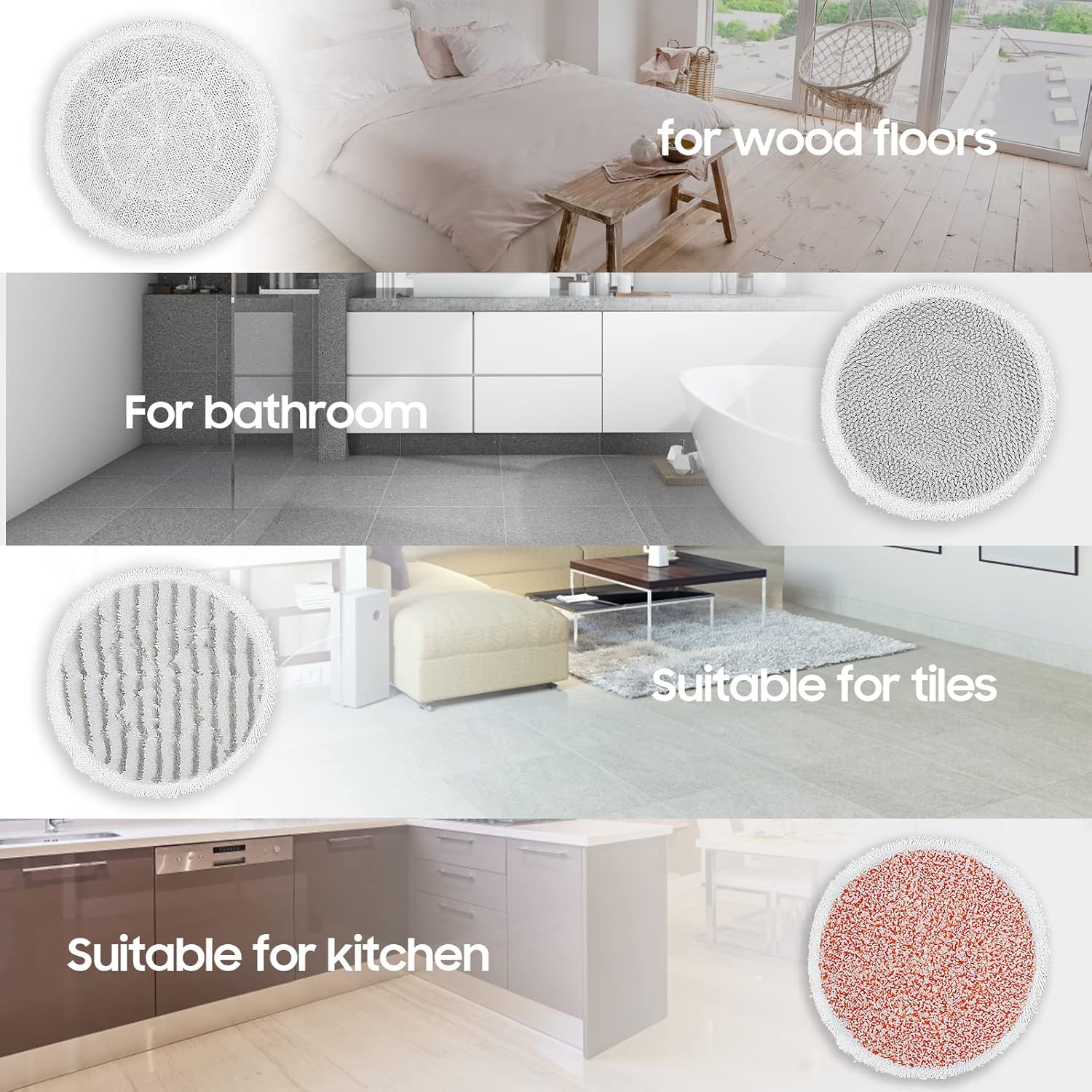Shark 8-Pack Replacement Steam Mop Pads - Compatible with S8201, S8001, S7001, S7201 | Superior Cleaning Performance