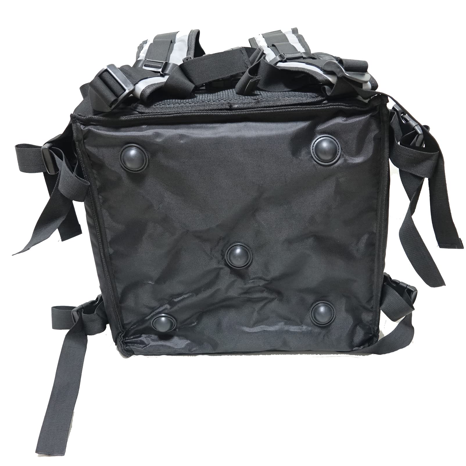 Packir PK-64B: Big Pizza/Food Delivery Bag for Motorcycle or Bicycle, 16"x16"x16", with Metal Rack for Motorcycle Use