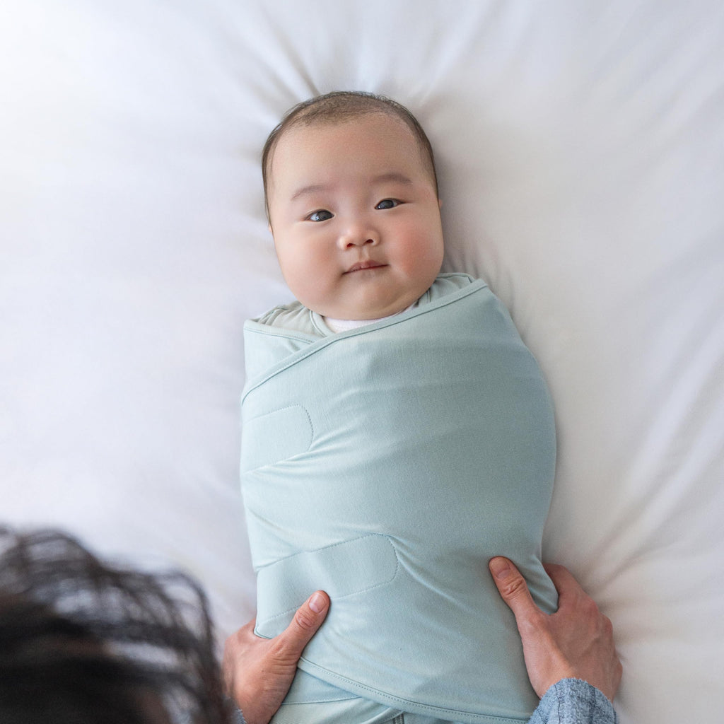 HALO Sleepsack Supersoft Swaddle, Cozy Bamboo Viscose, 3-Way Adjustable Swaddle, 2 Way Zipper, 2 TOG, 0-3 Months, Newborn (Pack of 1), Calm Sage