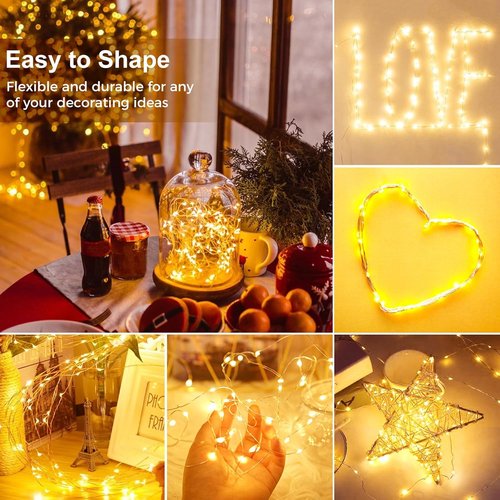 Kolpop 30 Pack LED Fairy Lights - 7FT Battery Operated Mini Twinkle String Lights | Waterproof Warm White for Christmas & Parties