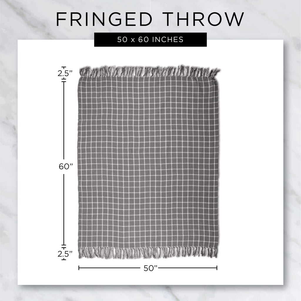 DII Striped Throw Collection Herringbone, 50x60, Stone