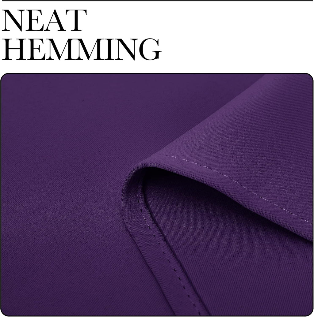 NICETOWN Purple Blackout Curtains - Noise Reducing & Thermal Insulated | 90 Inches Long, 55 Inches Wide (2 Panels)