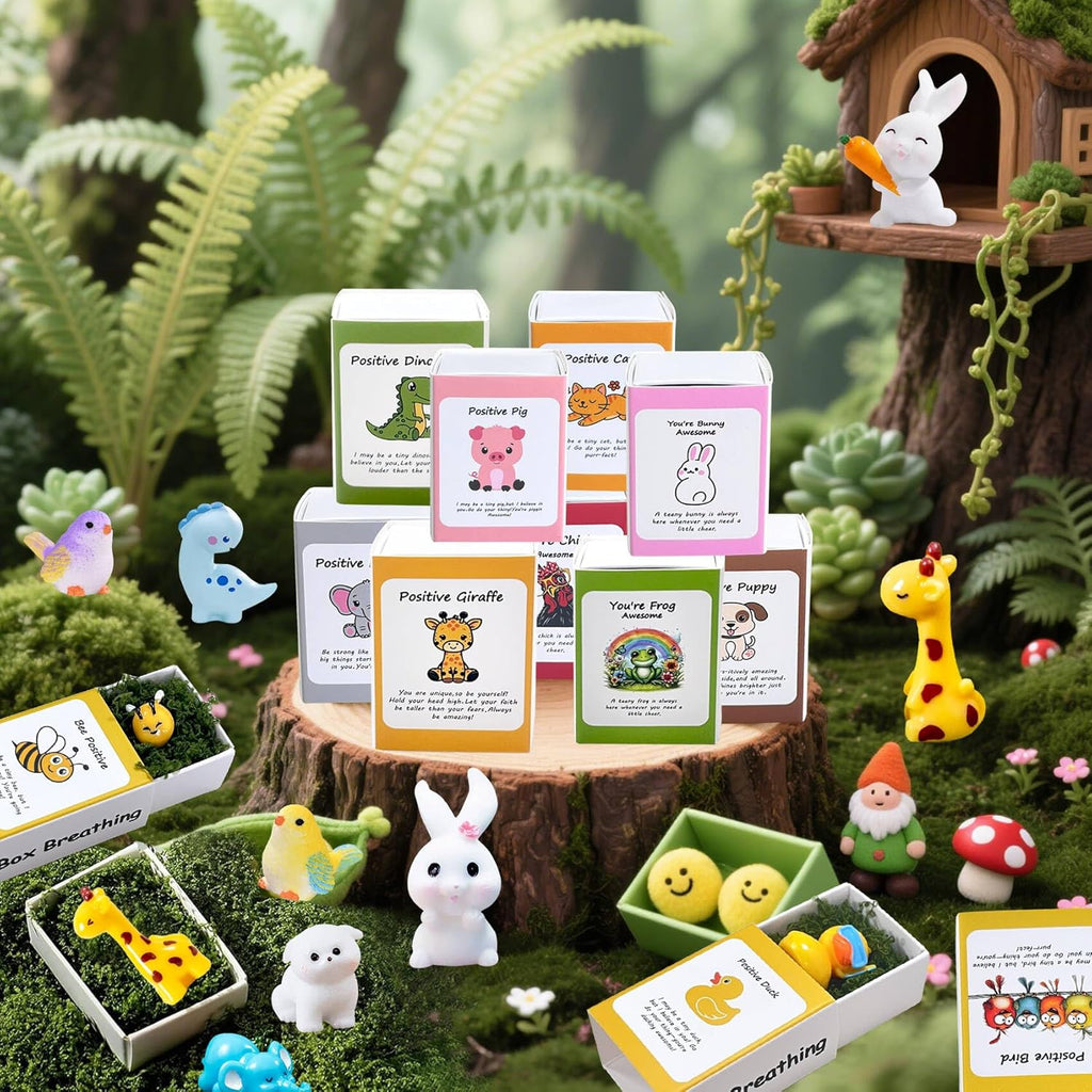Regine Switzerland Positive Rabbit Gifts - 50 Set Employee Appreciation Box with Cheer Up Cards