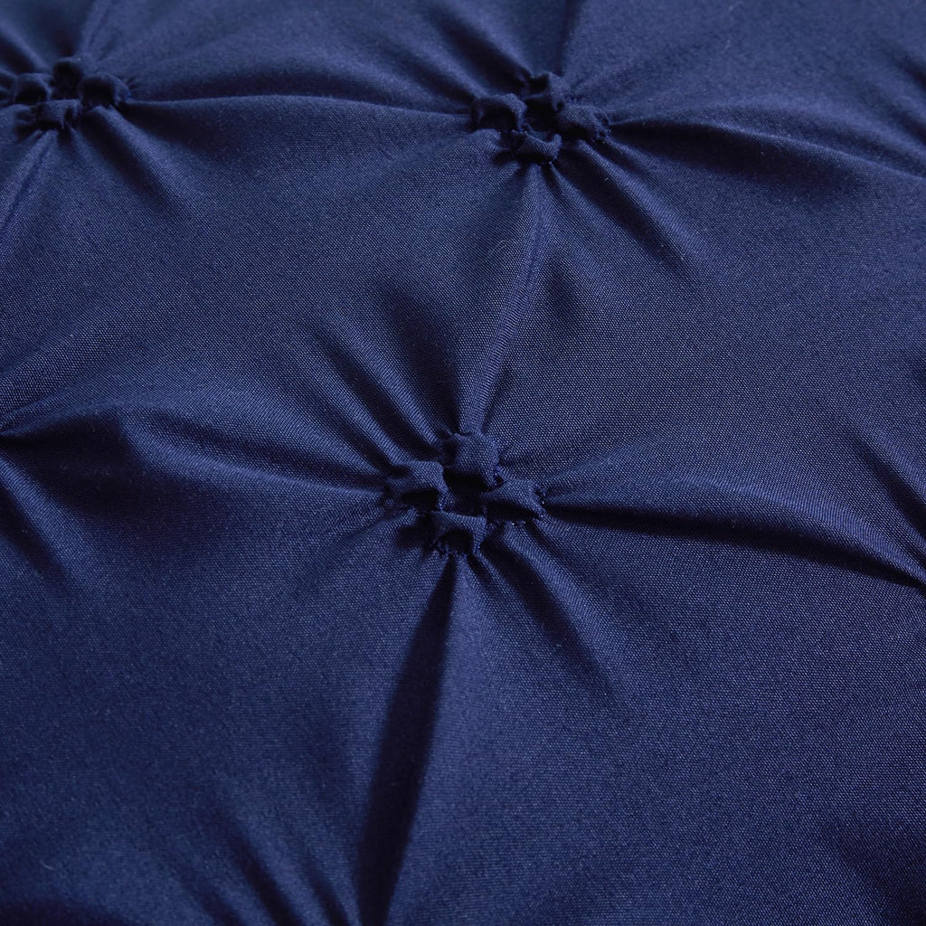 Vaulia Lightweight Microfiber Decorative Pillow Shams, Pinch Pleat Design Standard Size 20"x 26", Navy Blue 2 Pack