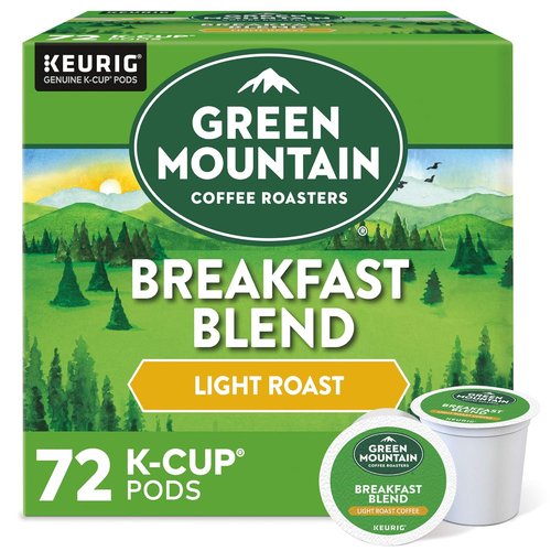Green Mountain Coffee Roasters Breakfast Blend - Light Roast K-Cup Pods | 72 Count