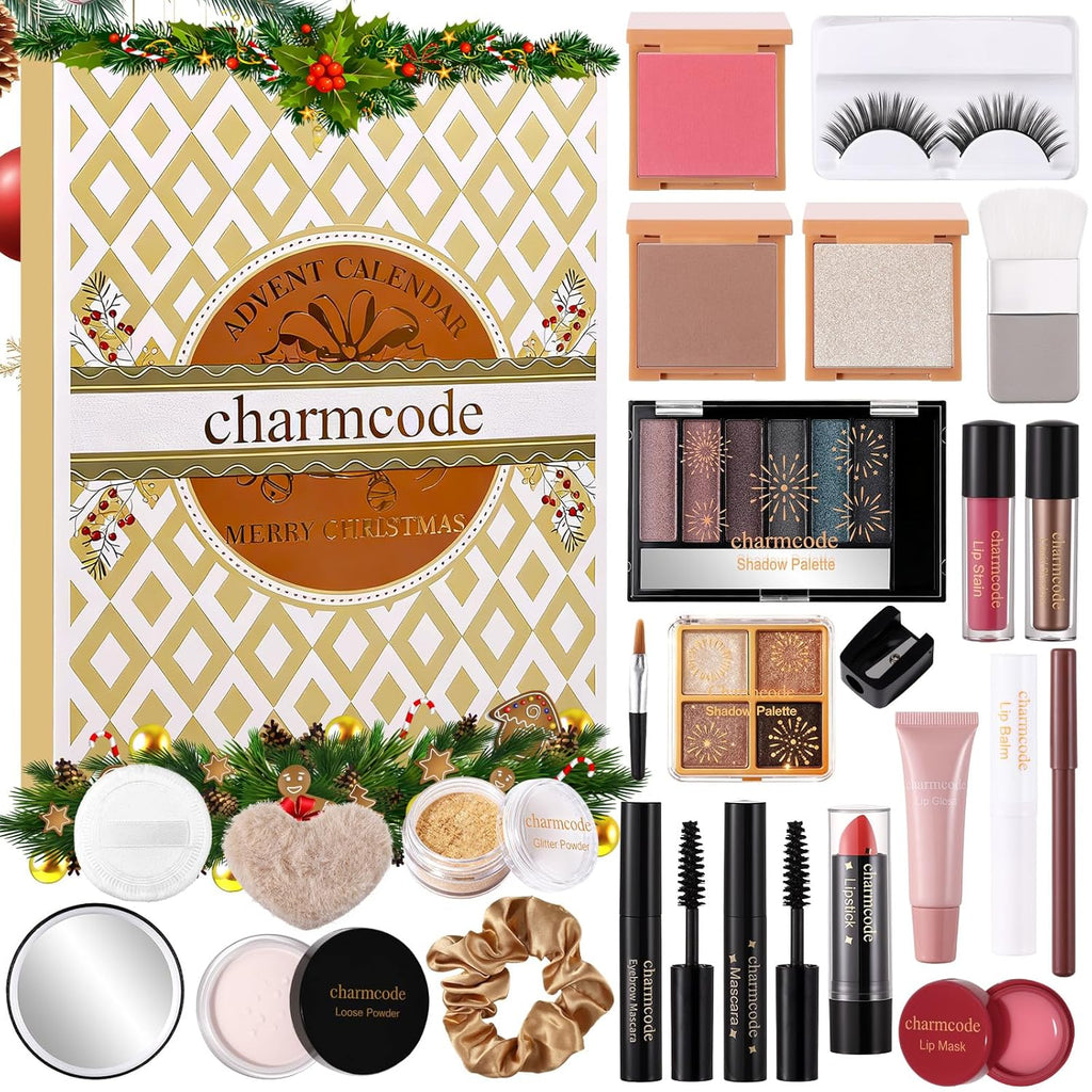 CHARMCODE Makeup Advent Calendar 2025 - 24 Days of Holiday Beauty Surprises for Women & Teens