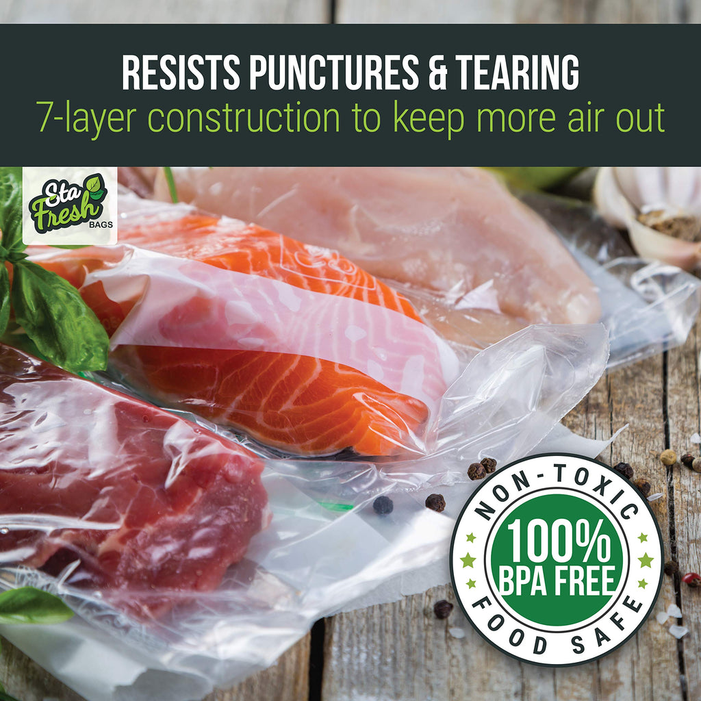 Vac Fresh Vacuum Sealer Roll Bags, 15 inches x 50 feet, 3.5mil Embossed, Vacuum Seal Bags, Food Storage Bags, Meal Prep, Marinating, Sous Vide, Vacuum Sealing Storage Bags, 2 Rolls, 100 Feet Total