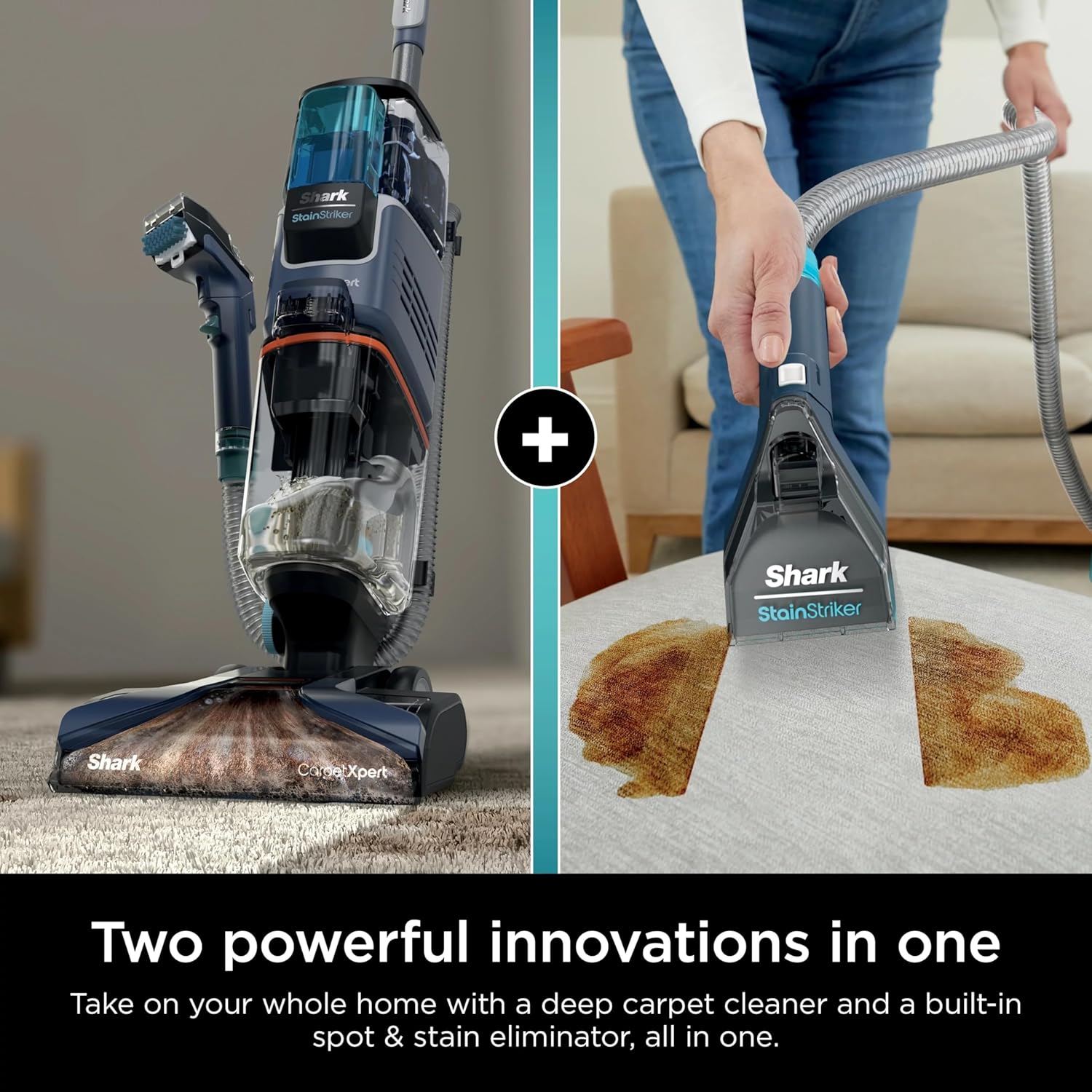 Shark CarpetXpert Upright Carpet Cleaner - Stain Striker for Rugs & Upholstery | Navy Color