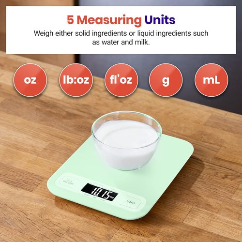 Etekcity Digital Food Kitchen Scale - Accurate Grams & Ounces Measurement for Cooking & Meal Prep | Large Green