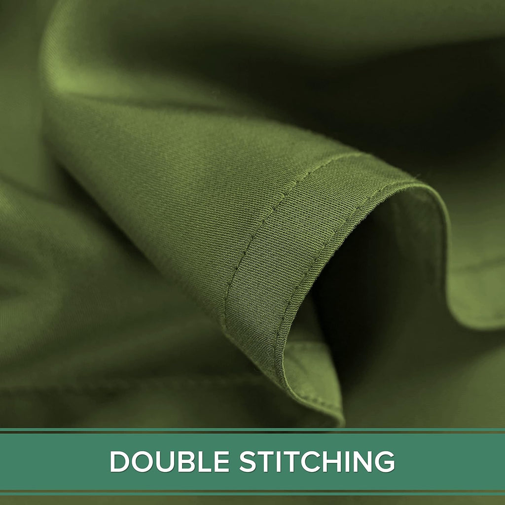 Pure Bamboo Twin Sheets - 100% Organic Viscose Bed Sheet Set | Luxuriously Soft & Cooling (Twin, Pesto)