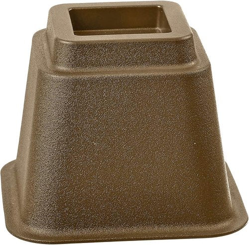HOME IT Adjustable Bed Risers - Heavy-Duty Furniture Elevation - 3, 5, or 8 Inch Set of 4 (Brown)