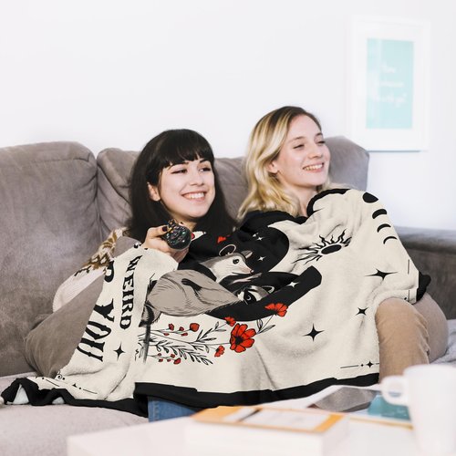 Basiole Best Friend Birthday Gifts for Women, Best Friend Blanket 60"X50", Friendship Gifts for Woman, Christmas/Graduation Present for Bestie/BFF/Soul Sister