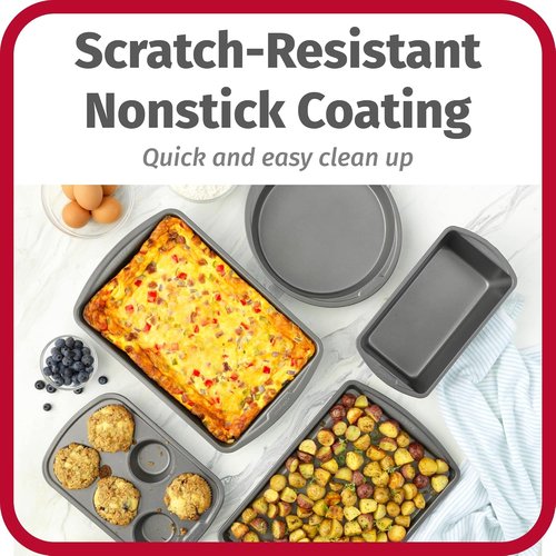 GoodCook Everyday Nonstick Steel Bakeware Set - 5-Piece Durable Gray Baking Essentials