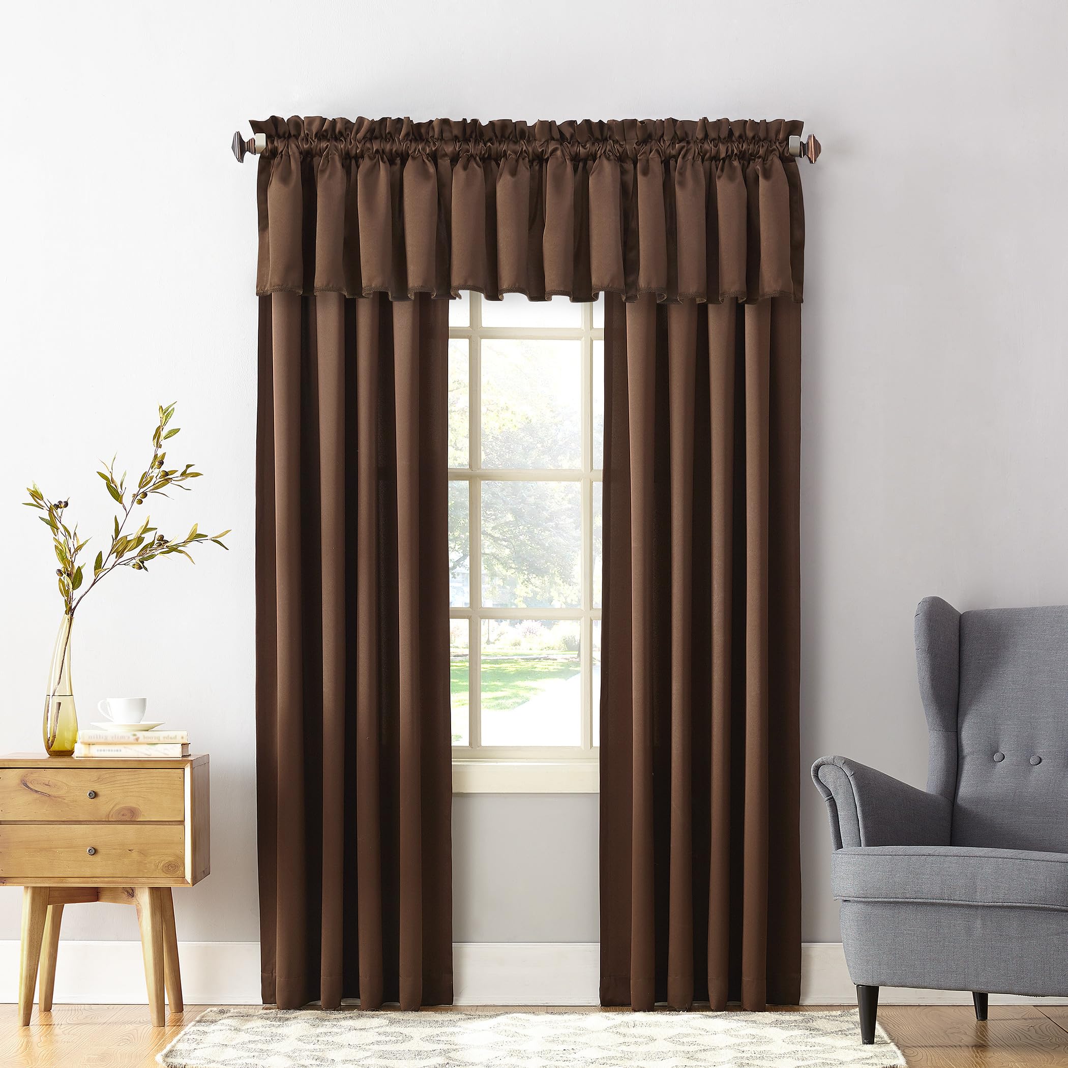 Sun Zero Barrow Energy Efficient Rod Pocket Curtain Panel Pair 54" x 84"