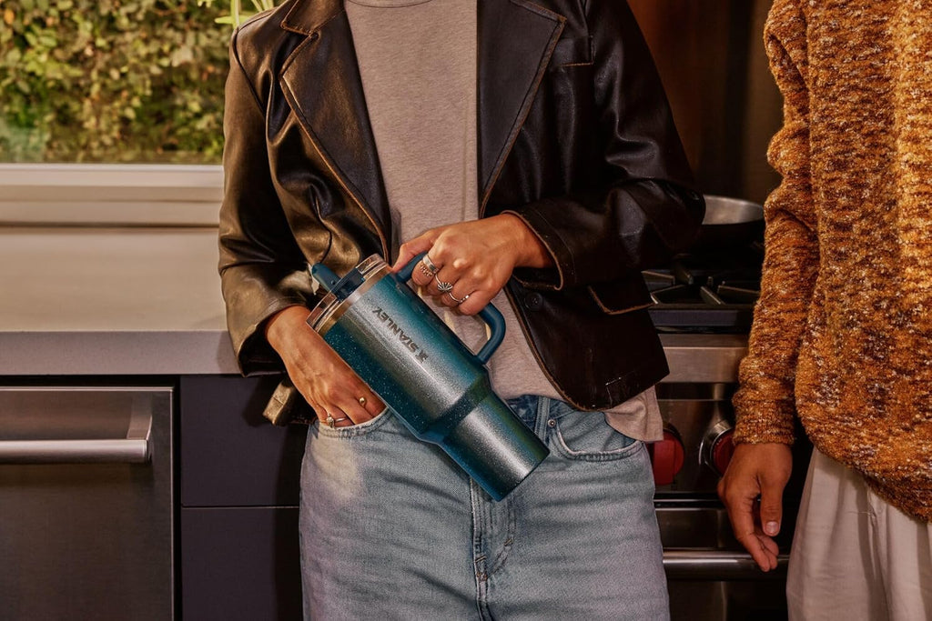 STANLEY Quencher ProTour 40 oz Tumbler - Leakproof Lid, Built-in Straw & Handle | BPA-Free Ponderosa Shimmer