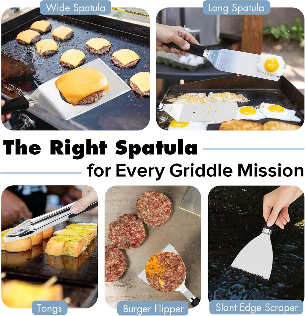 Blackstone 31-Piece Griddle Accessories Kit - Professional Flat Top Grill Tools with Spatula, Melting Domes & Apron