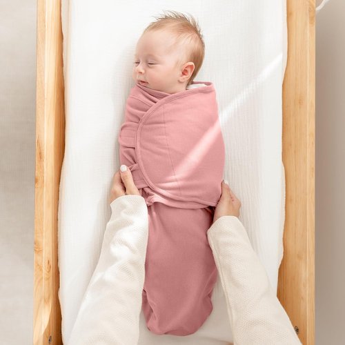 Comfy Cubs Swaddle Blanket Set - 100% Cotton Newborn Wraps for Infants 0-3 Months | Breathable & Durable - Blush, Mauve & Mulberry