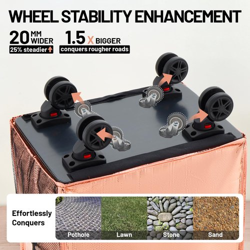 (Large) Fanwoli Reusable Grocery Bag on Wheels with Upgraded Wrinkle-Resistant Fabric | Enhanced Stability Wheels & Extended Handle | Foldable Shopping Trolley for Laundry, Carries Up to 66 L