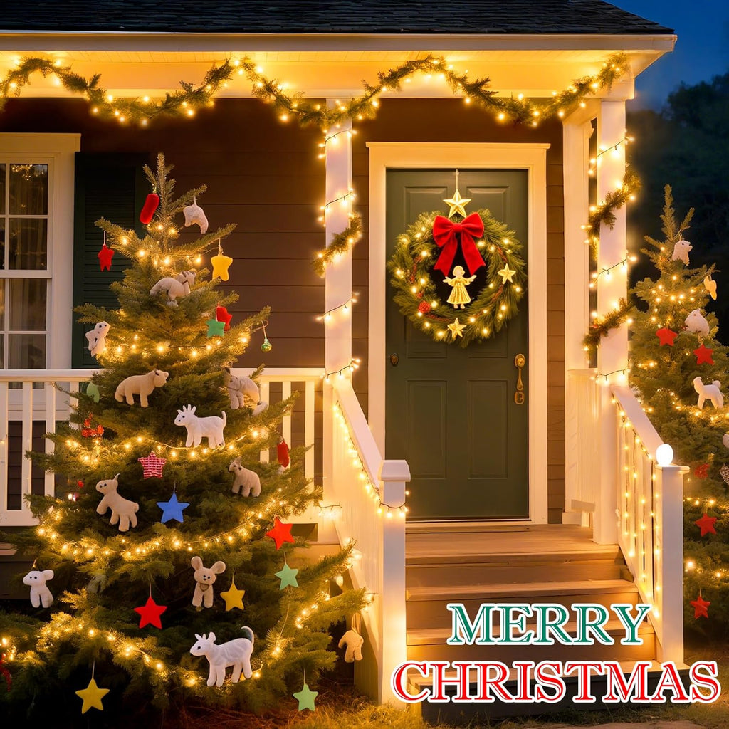 Minetom LED Christmas Lights - 39 FT 100 LED Warm White String Lights with Remote & USB Power