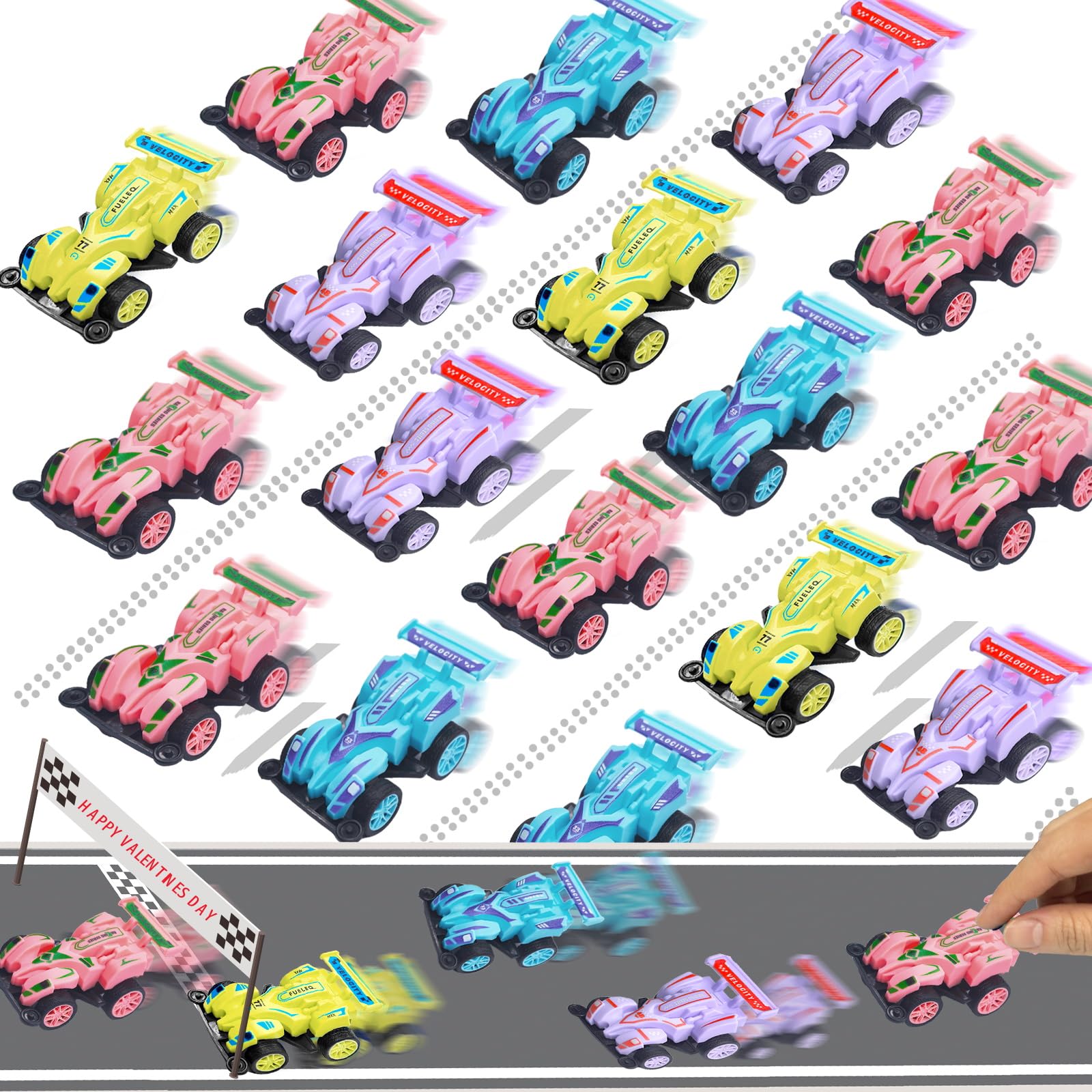 28 Pack Pull Back Cars and Trucks Toy, Small Cars Pull Back Racing Vehicles Set, Mini Toy Cars, for Toddlers, Kids Stocking Stuffers, Classroom Exchange Gifts, Gifts for Grandkids, Easter Basket