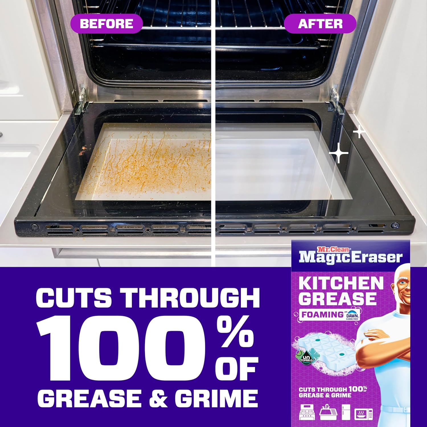 Mr. Clean Magic Eraser Sponge - All-Purpose Cleaning Pads | 5 Extra Durable & 3 Grease Erasers