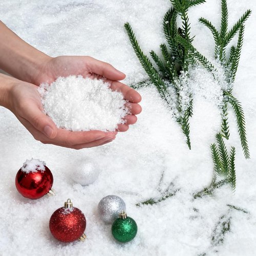 Fake Snow | 320g (12oz) Artificial Snow Flakes - Perfect for Christmas Tree Decor & Crafts