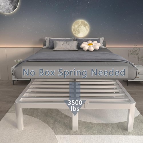 ITIMIDI Queen Bed Frame - 12 Inch Metal Platform Design, Heavy Duty, No Box Spring Needed, Easy Assembly