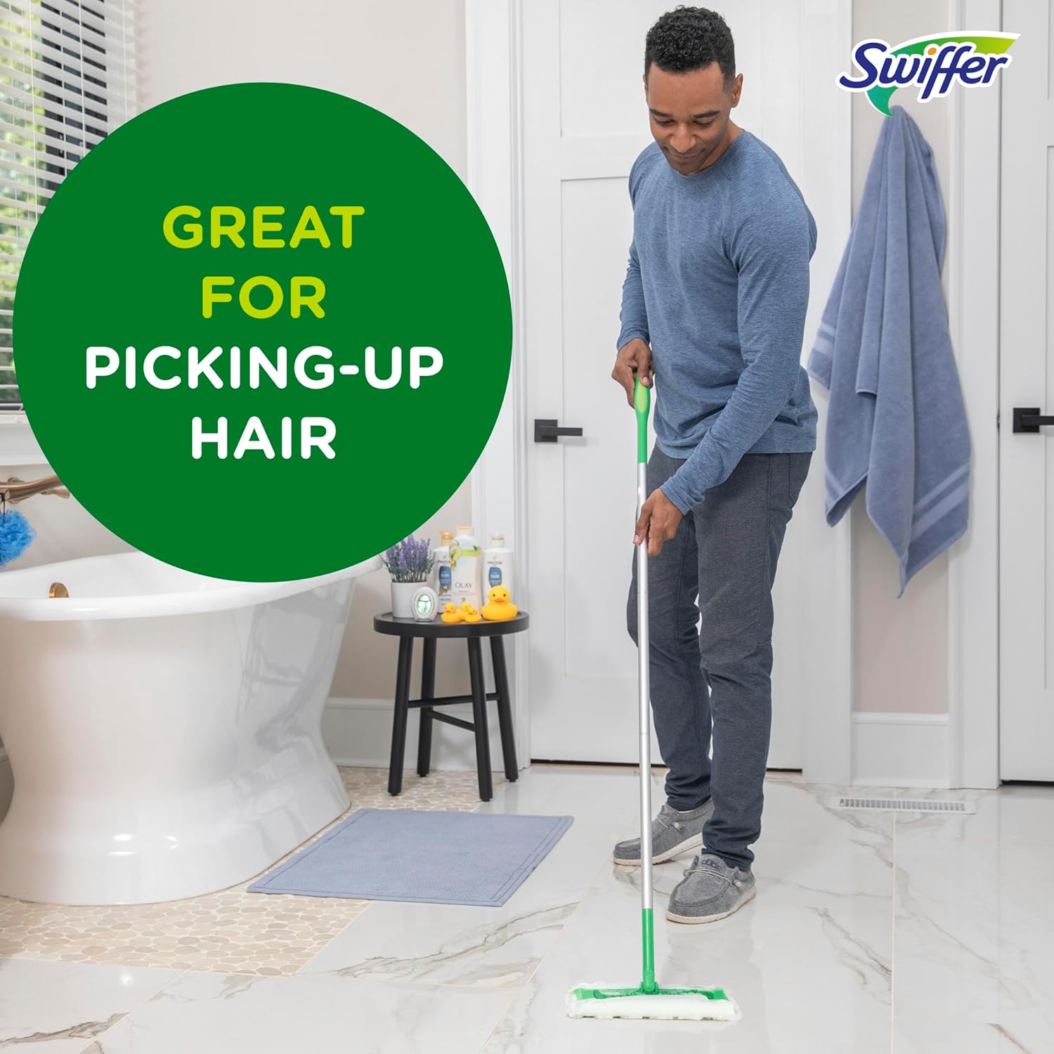 Swiffer Sweep + Mop Dry Pads Refill - Unscented Cleaning Cloths for Home & Kitchen | 52 Count