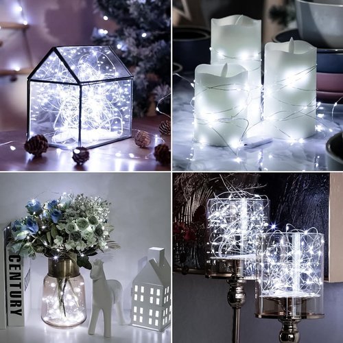 HXWEIYE Fairy Lights - 6 Pack Battery Operated 7ft 20LED Waterproof String Lights for DIY Décor