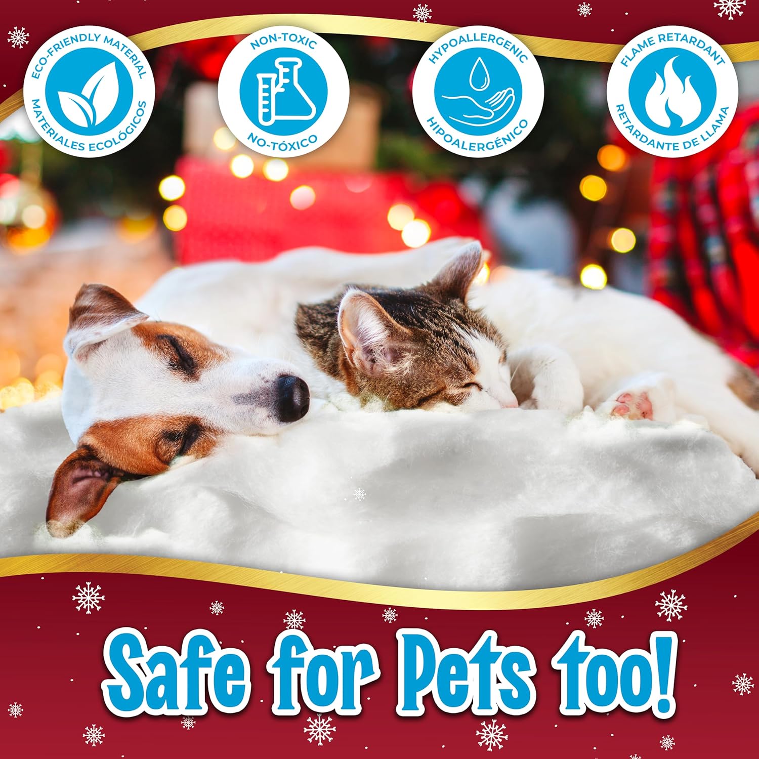 Snow Blanket | Large 94 x 31 Inch Thick Faux Snow for Christmas Village Displays & Winter Décor