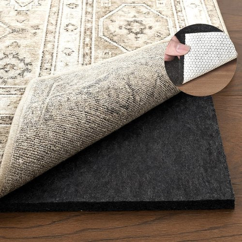 Deep Dream 1/4" Thick Felt and Natural Rubber Backing Rug Pad - Non Slip Carpet Gripper for 2 x 8 Ft Area Rugs - Protective Cushioned Pads for All Floors