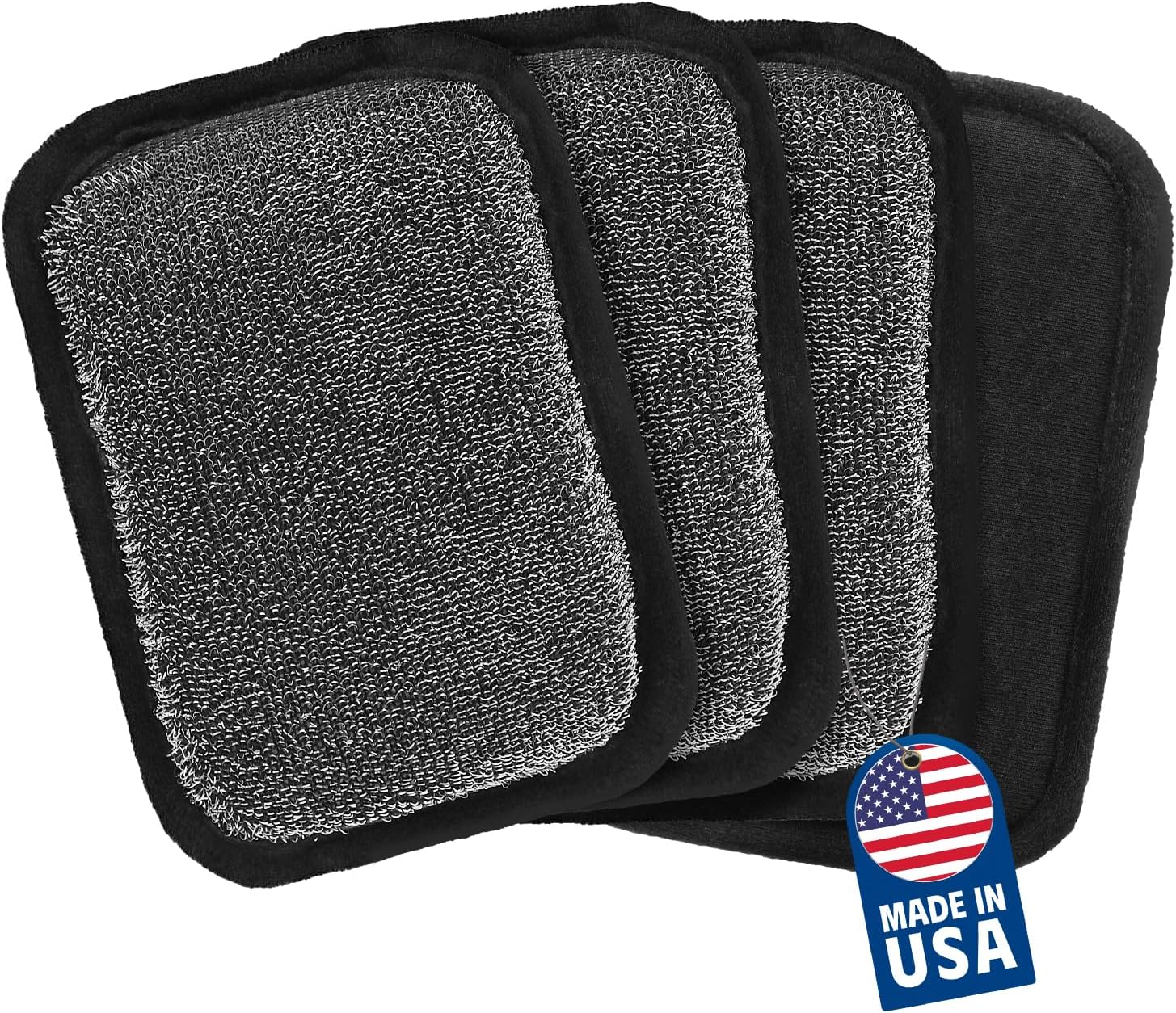 MEKER Grill Brush Replacement Pads - Ultra Safe Cleaning for Your Grill | 4-Pack
