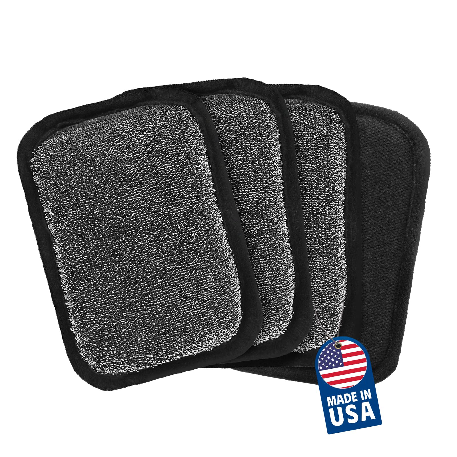 MEKER Grill Brush Bristle Replacement Pad, Ultra Safe Cleaning, Grill Cleaner Pad, Grill Brush Replacement Pad, 4 PCS