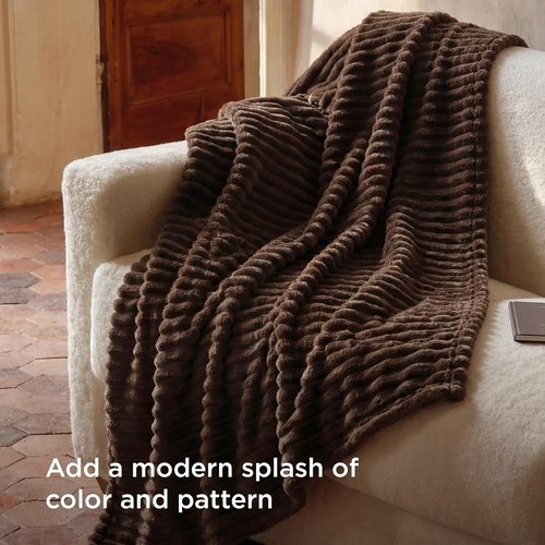 Bedsure GentleSoft Dark Chocolate Blanket - Cozy 50x60 Inch Soft Throw for Women and Girls