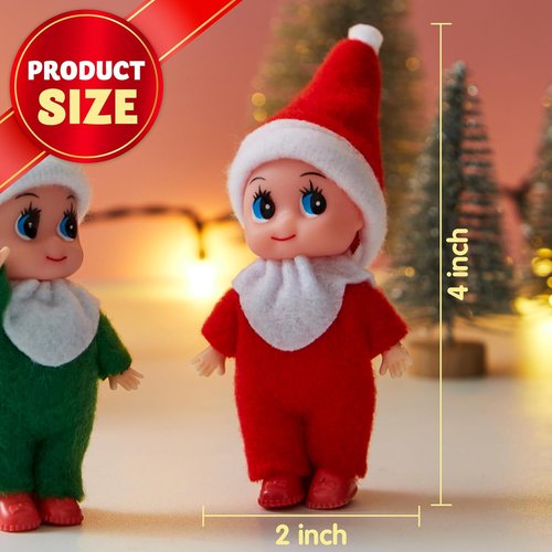 JOYIN Christmas Elf Plush Dolls - Soft Tiny Toys for Kids | Perfect Party Favors & Holiday Decor
