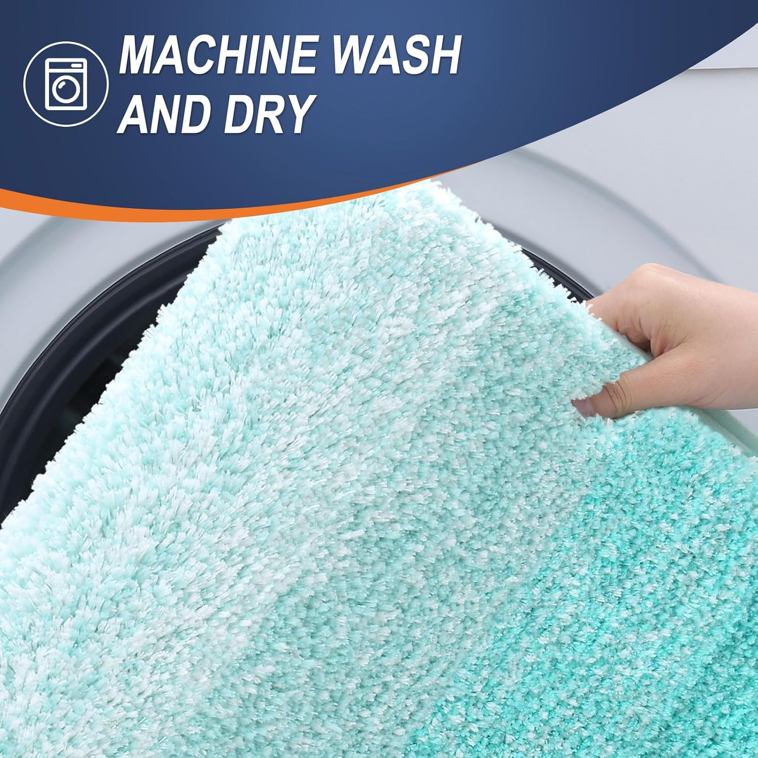 OLANLY Bathroom Runner Rug - Extra Soft Absorbent Microfiber Mat 44x24 | Quick Dry & Washable, Teal