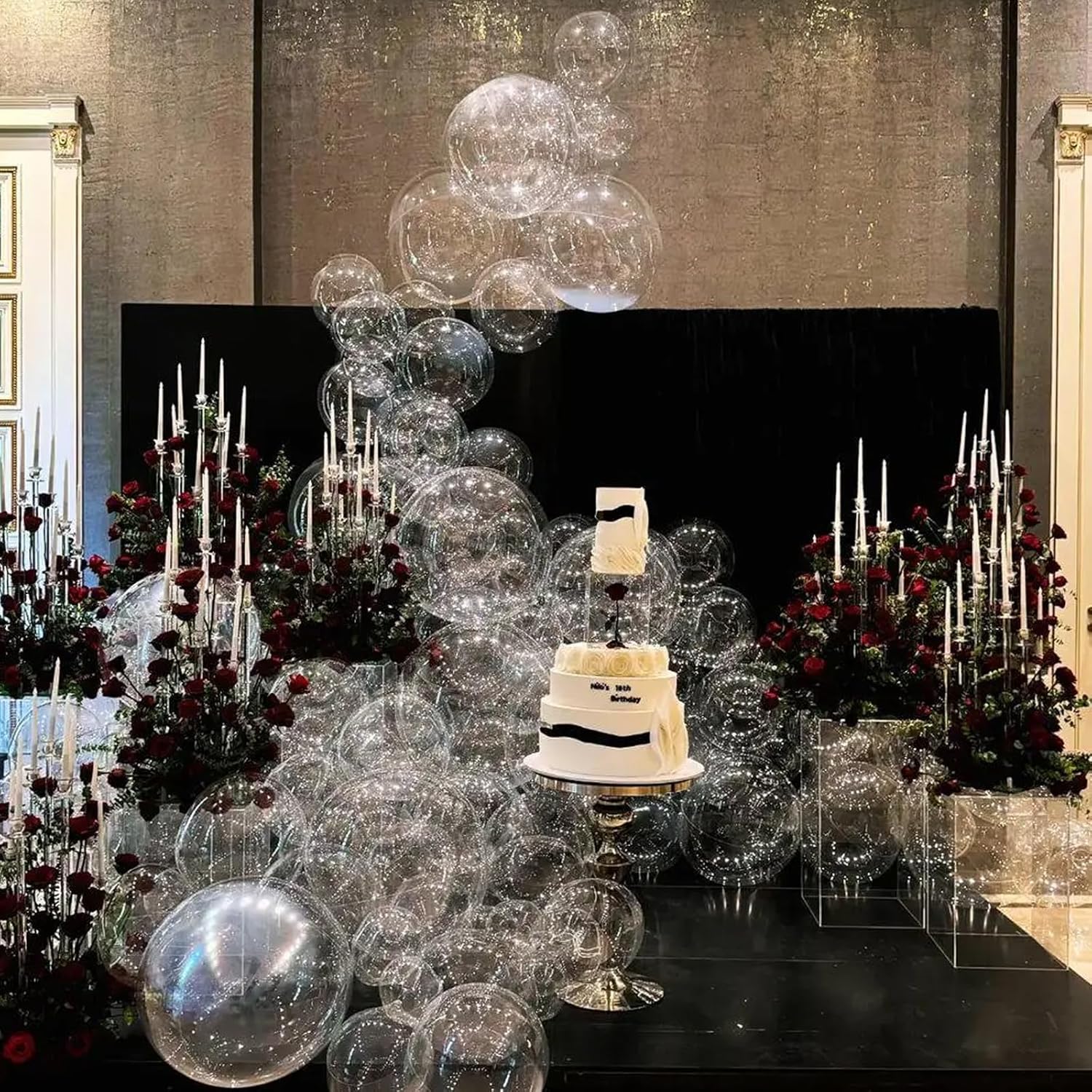 Voircoloria Clear Balloon Garland Kit - 130pcs Transparent Latex Balloons in Various Sizes for Parties & Events