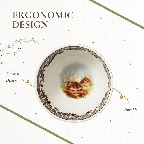 Spode Woodland 4" Dip Bowls - Assorted Animal Designs | Porcelain Ceramic Hunting-Themed Tableware | Microwave & Dishwasher Safe | For Dips, Sauces, Snacks, and Desserts