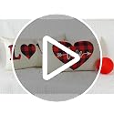 ONWAY Valentine's Day Lumbar Pillow Covers, 12x20 Farmhouse Buffalo Plaid, 2PK