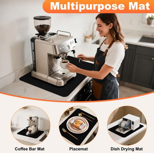 14" x 10" Small Appliance Slider for Countertop, Sliding Tray for Kitchen Appliances, 360° Rotating Sliding Pad for Coffee Maker, Heat Resistant Mat Cut to Fit Stand Mixer, Air Fryer, Microwave