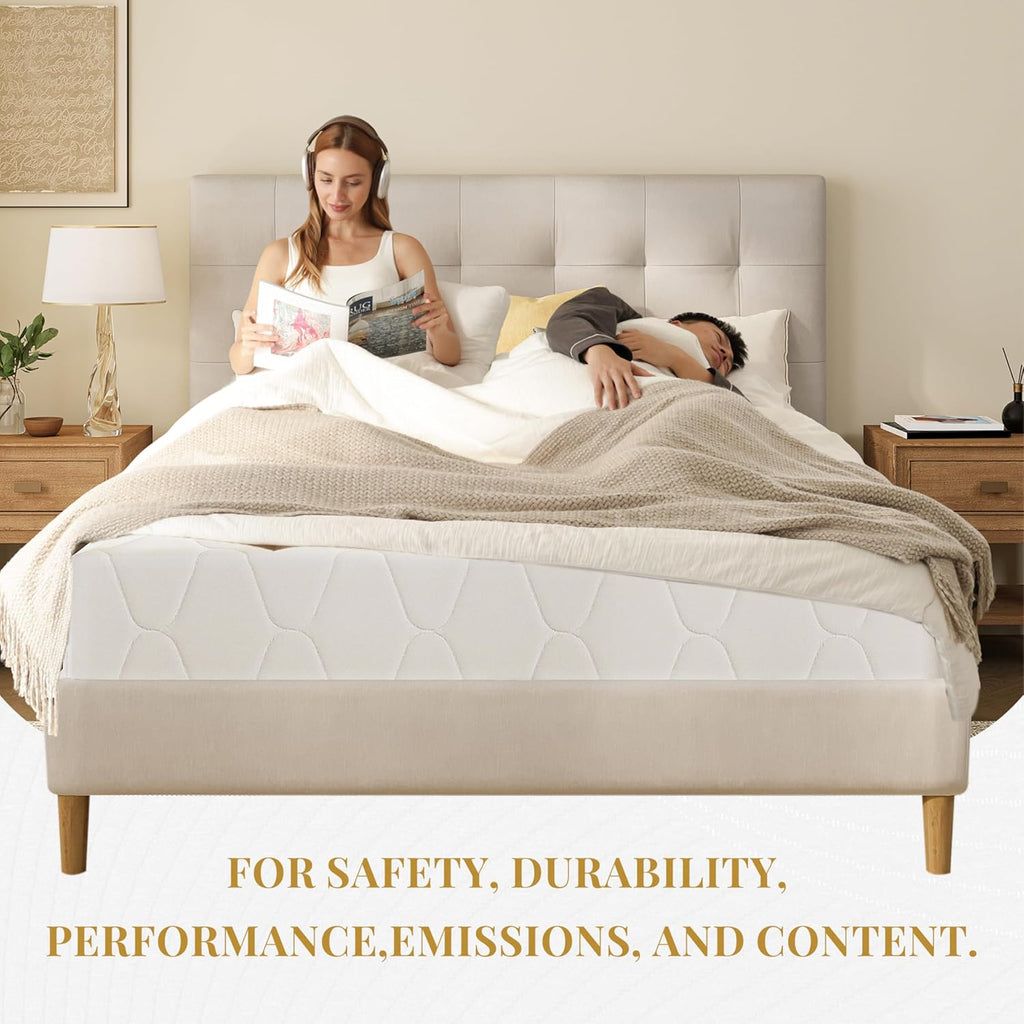 Skiennix 6-Inch Memory Foam Mattress - Medium Firm Support, Pressure Relief, Kids Size, CertiPUR-US Certified