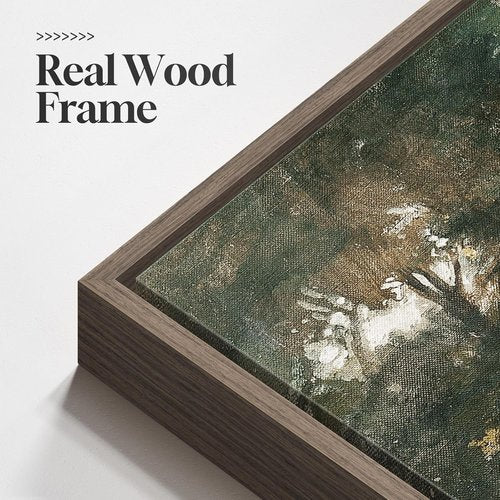 **Framed Landscape Wall Art - Vintage Farmhouse Canvas Artwork for Living Room | 24x36 Inches**