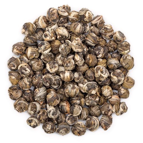 Oriarm Dragon Pearls Jasmine Green Tea Loose Leaf - 500g Jasmine Pearl Tea - 2nd Grade - Resealable Bag
