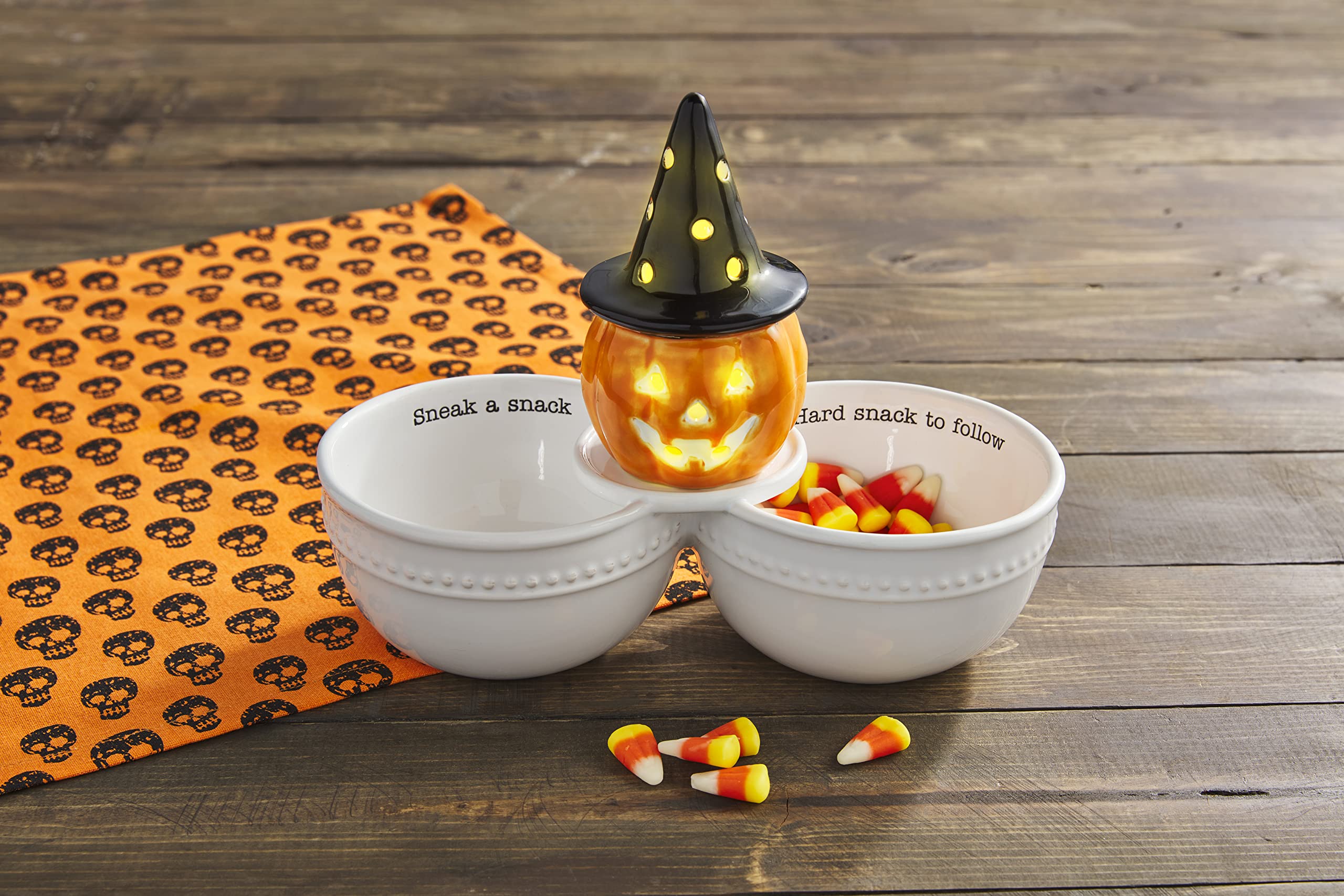 Mud Pie Light Up Holiday Sitter, Pumpkin | Interchangable Sitter for Base