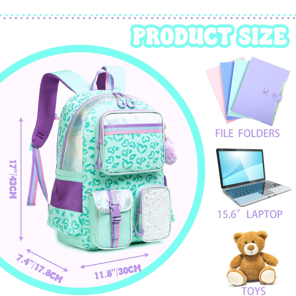 Meetbelify Aesthetic Backpack for Elementary to Teen Girls, Cute Bookbag for Kids 8-10