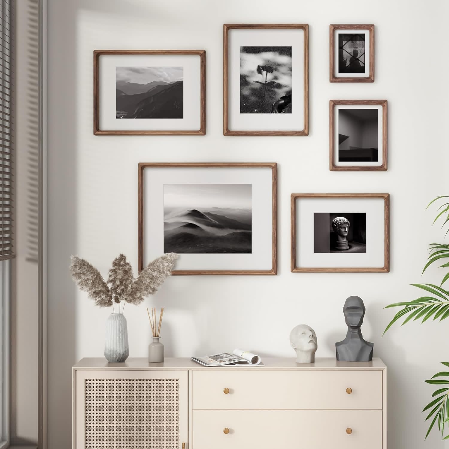 Natural Walnut Wood Picture Frame by USA-Sourced | Handcrafted 11x14 Frame with Tempered Glass for 8x10 Photos