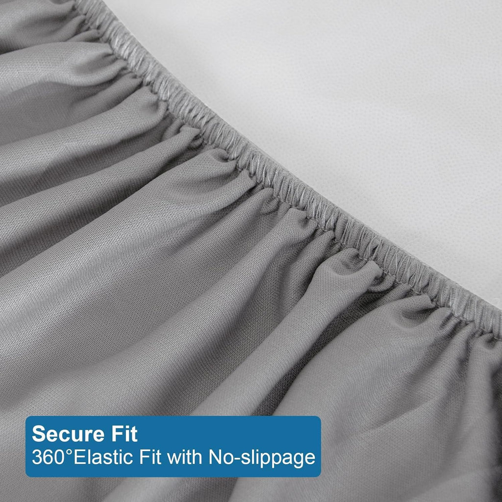 Skiennix Twin Mattress Protector - Waterproof & Breathable Pad Cover for Kids' Beds | Gray, Deep Pocket Up to 14 Inches