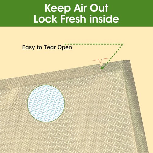 L'ELEF MISTICO Precut Vacuum Sealer Bags for Food, 50 Gallon 11" x 16" & 50 Quart 8" x 12" & 50 Pint 6" x 10" BPA Free Food Saver, Vacuum Storage for Sous Vide and Freezer